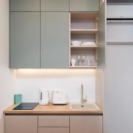 New Designer Old Town Studio, Tv, Work Desk With Monitor, Ac, Security Apartment Riga